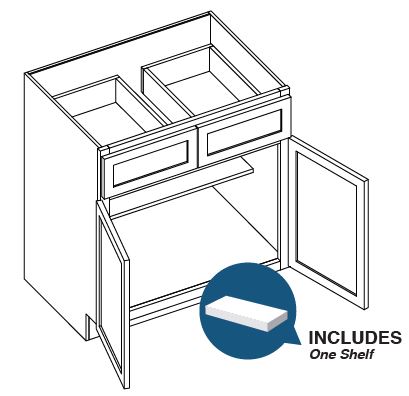 Double Door Double Drawer Bases