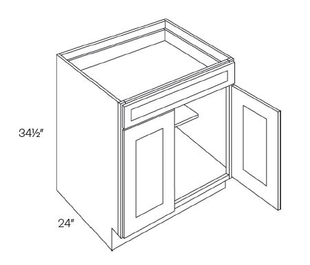 2 Door 1 Drawer Base Cabinets