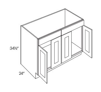 2 Drawer Front 4 Door Sink Base Cabinets